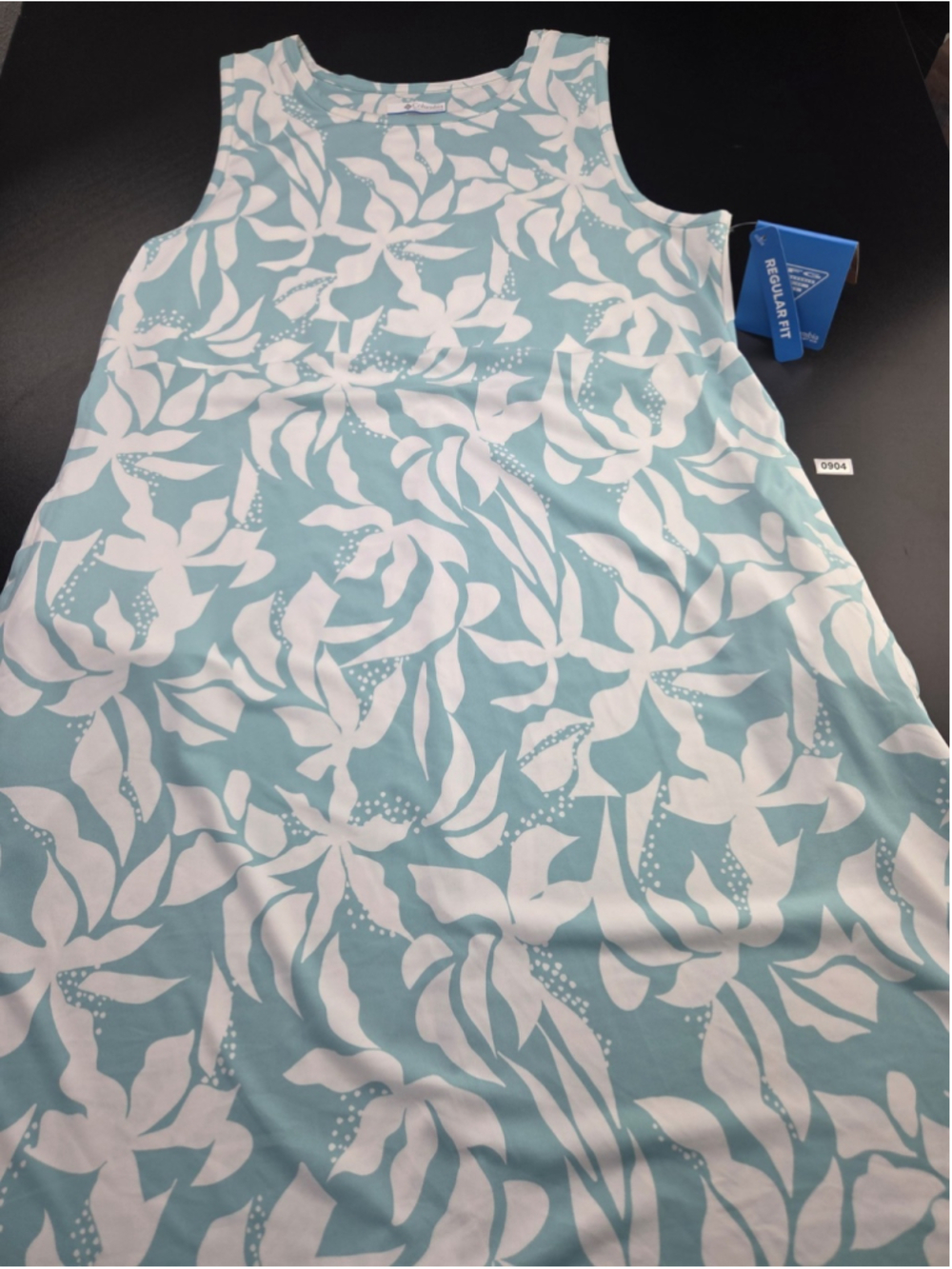 Columbia Women's Sleeveless Sundress Floral Print Blue White Size Large #904 NWT